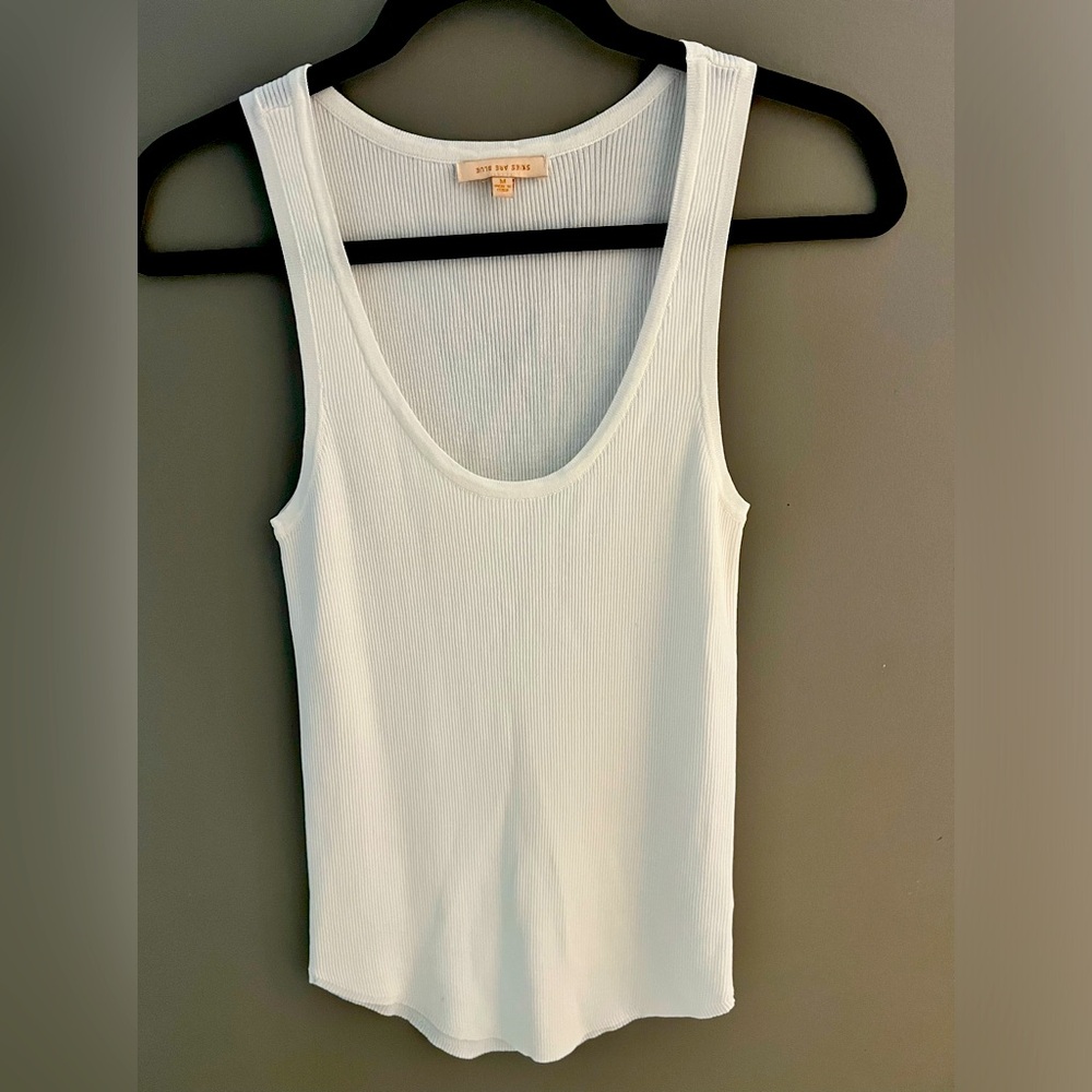Skies Are Blue ribbed tank top (Anthropologie)
